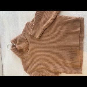 Aritizia cropped pink turtle neck sweater